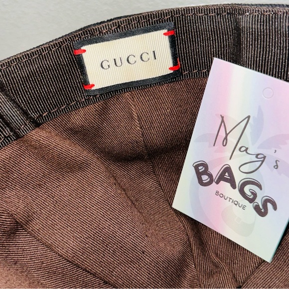Gucci: Baseball Cap Gabardine Logo Terry Headband Hat - Picture 11 of 16
